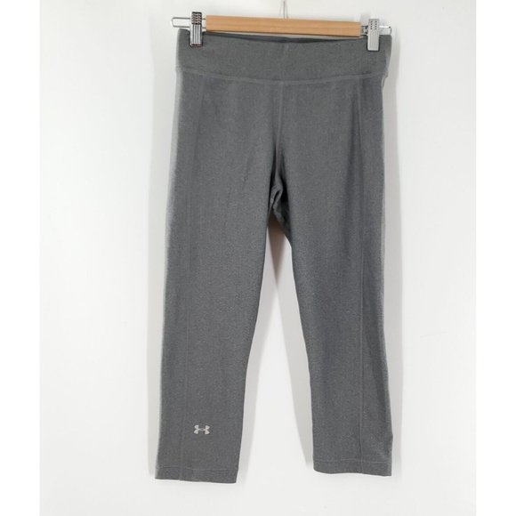 Under Armour Compression Heat‎ Gear Women's Grey Capri Leggings Size M - Picture 1 of 4